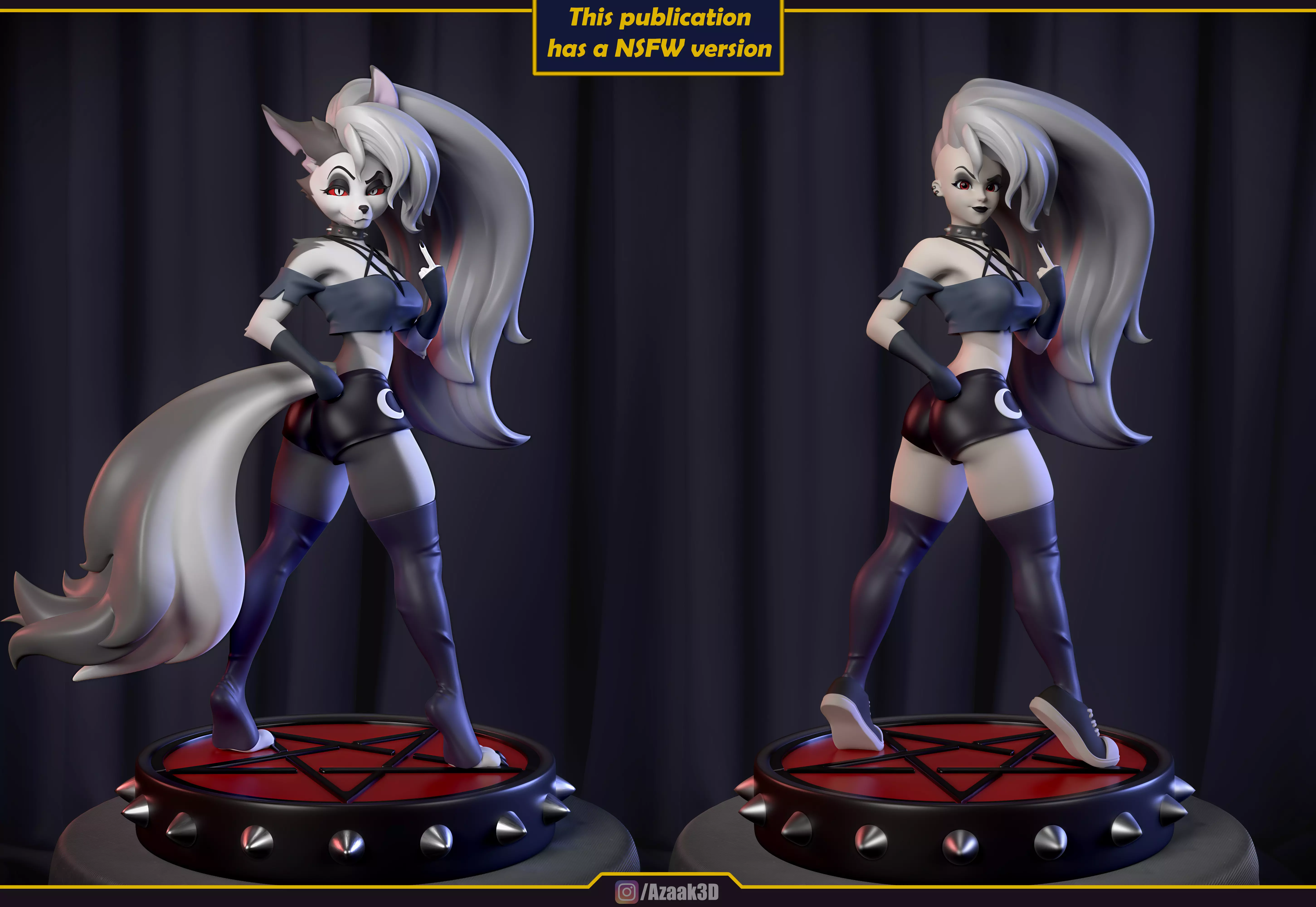 Loona Helluva Boss With NSFW variants 3D print model_0