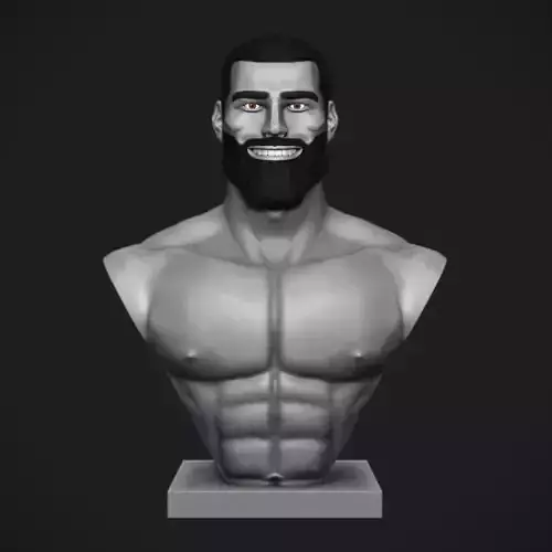 GIGACHAD - Bust 3D print model