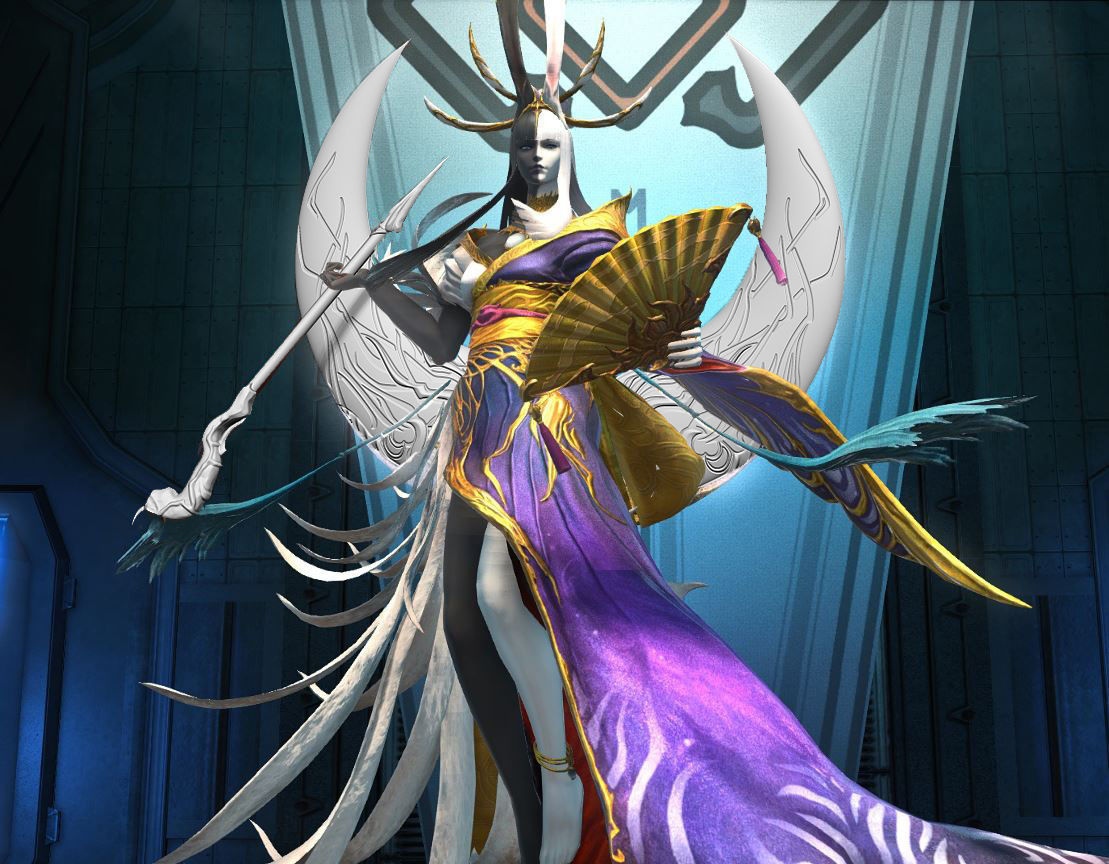 Final Fantasy 14 Moon Staff Lunar Envoy 3d digital download 3D print model_3