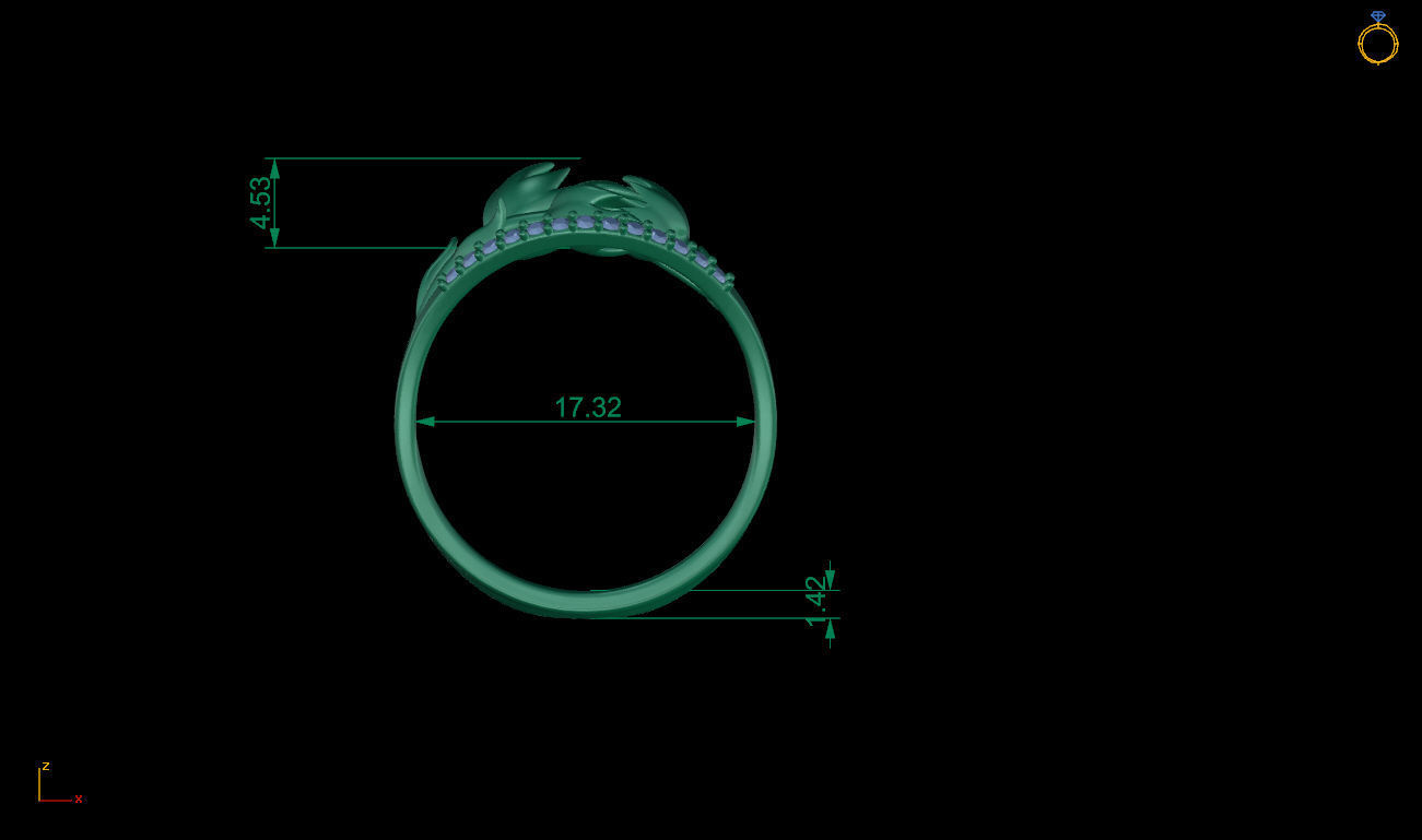 Flower Ring 3D print model_14