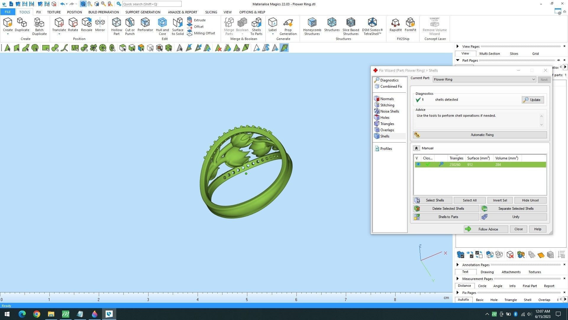 Flower Ring 3D print model_8