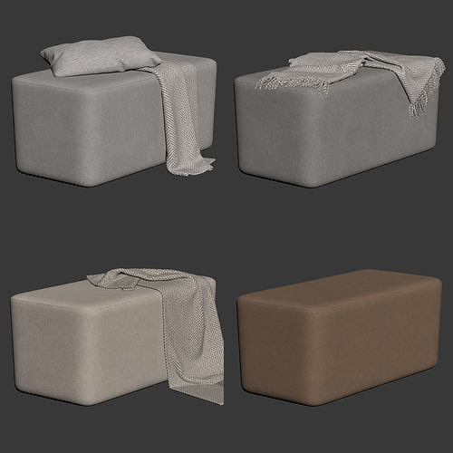 Puzzle Ottoman by Luxy 3D model 7