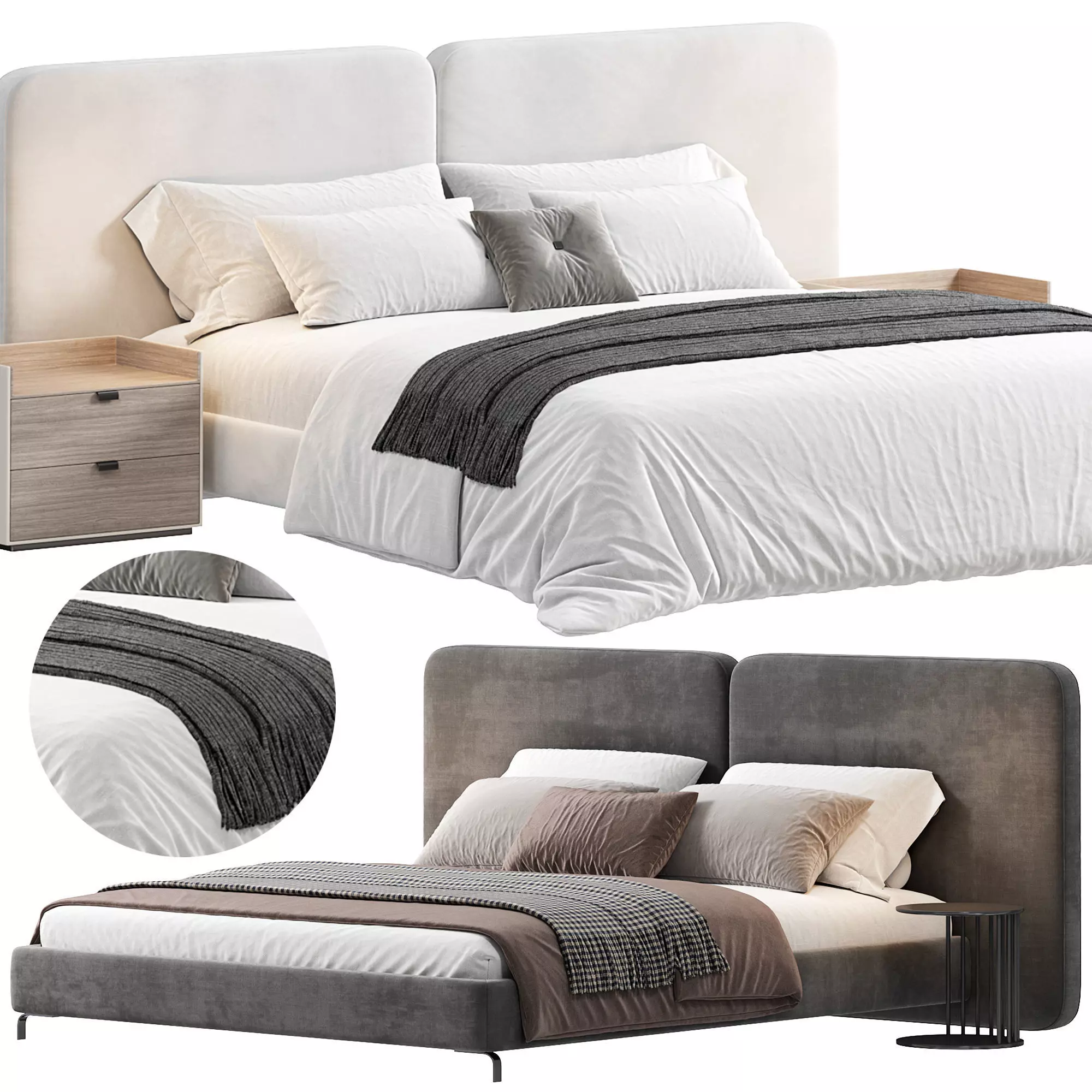 Tatlin Cover Bed by Rodolfo Dordoni 3D model