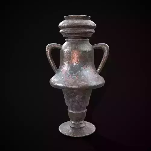 Antique Metal Silverware  Low-poly 3D model