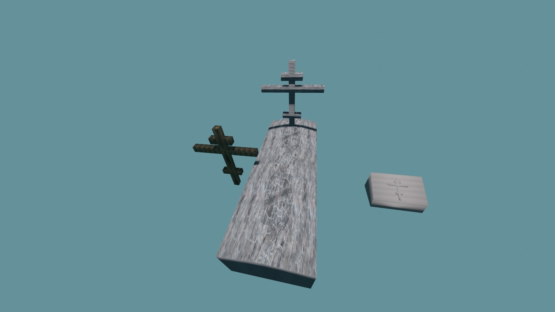 Orthodox Gravestones Low-poly 3D model_2