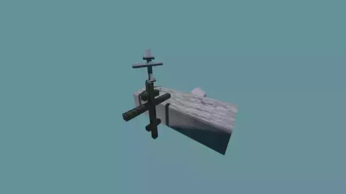 Orthodox Gravestones Low-poly 3D model
