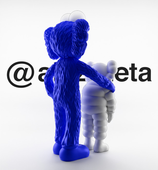 Kaws Family Textured Low-poly 3D model_31