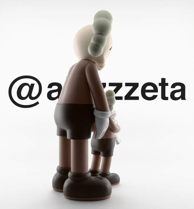 Kaws Family Textured Low-poly 3D model_15