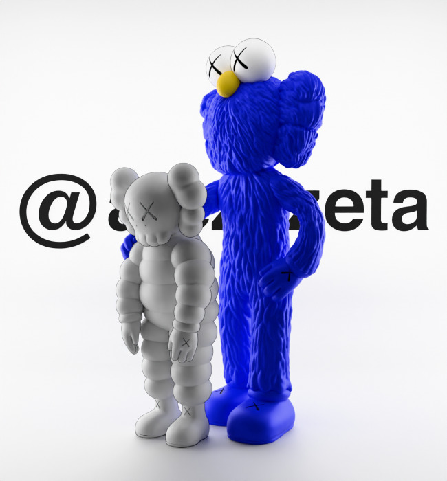 Kaws Family Textured Low-poly 3D model_22