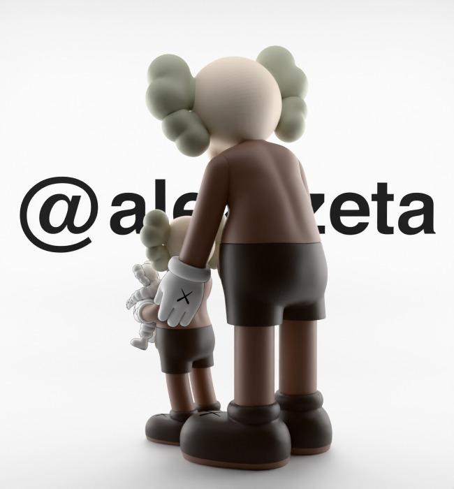 Kaws Family Textured Low-poly 3D model_10