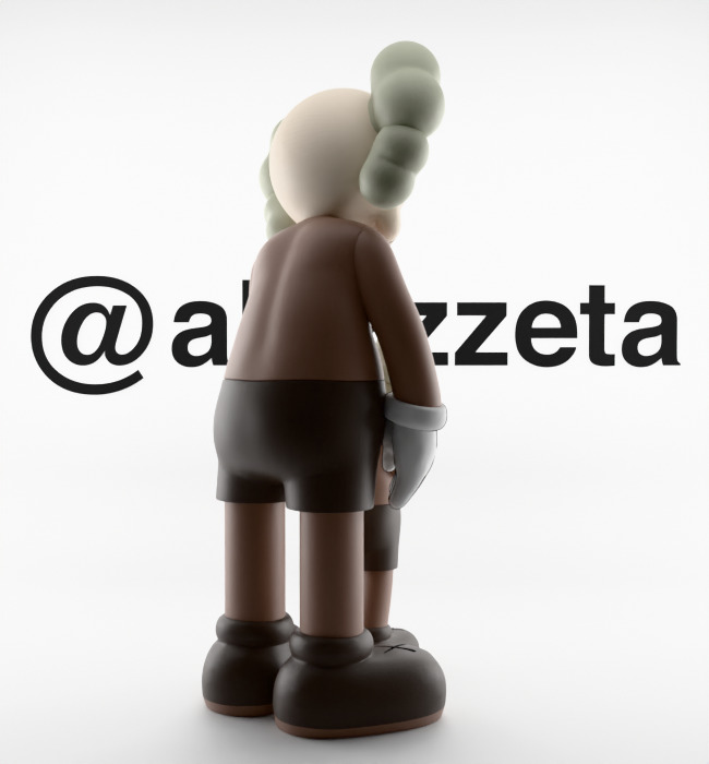 Kaws Family Textured Low-poly 3D model_14