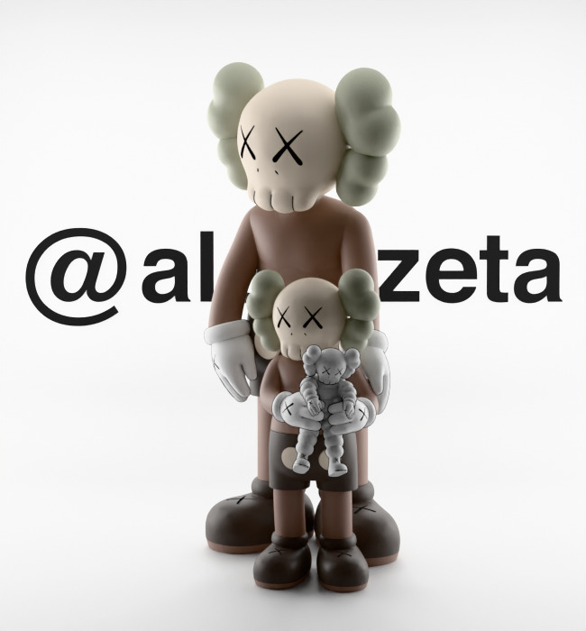 Kaws Family Textured Low-poly 3D model_4