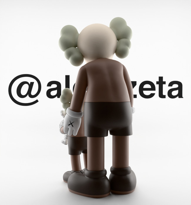 Kaws Family Textured Low-poly 3D model_11