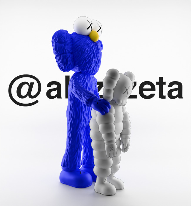 Kaws Family Textured Low-poly 3D model_35