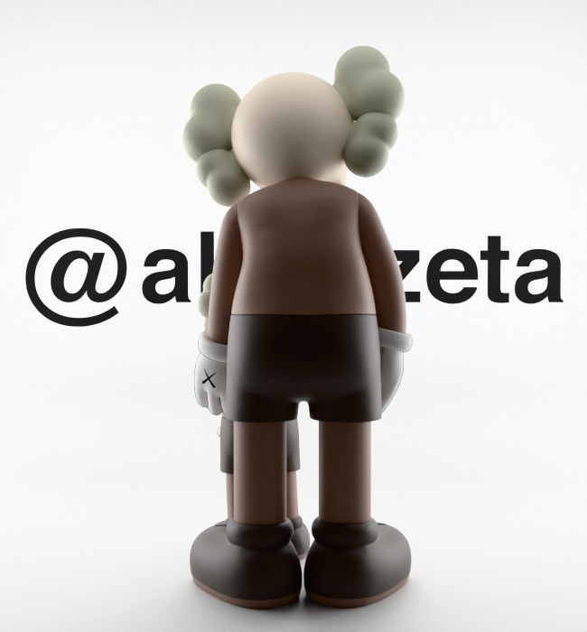 Kaws Family Textured Low-poly 3D model_12