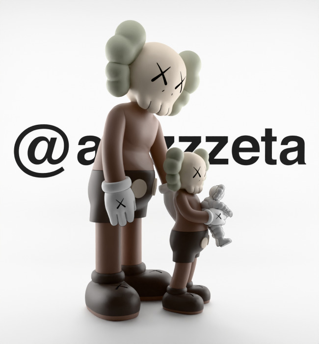 Kaws Family Textured Low-poly 3D model_18