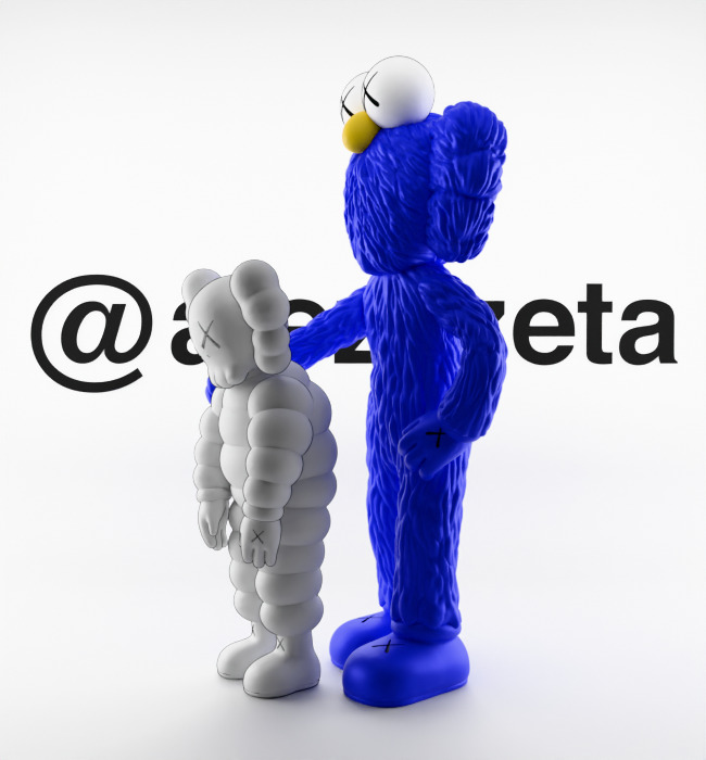 Kaws Family Textured Low-poly 3D model_23