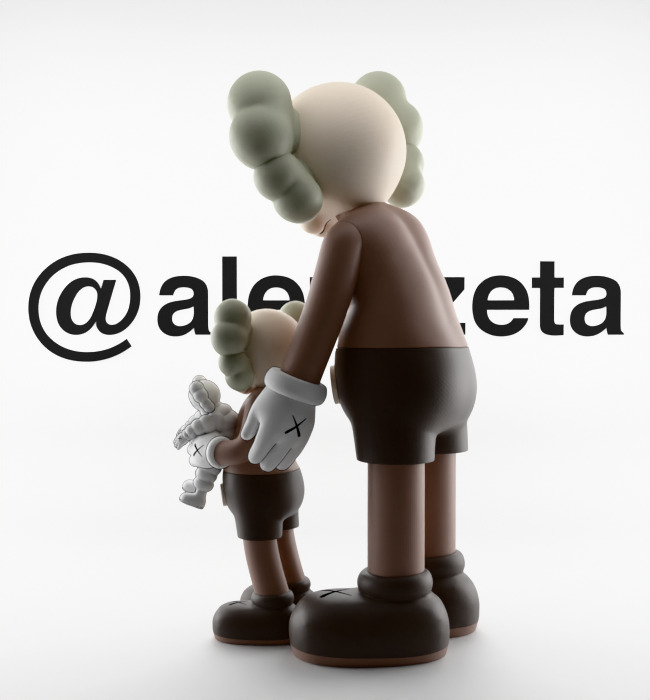 Kaws Family Textured Low-poly 3D model_9