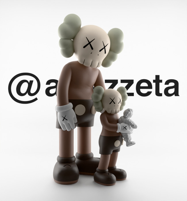 Kaws Family Textured Low-poly 3D model_19