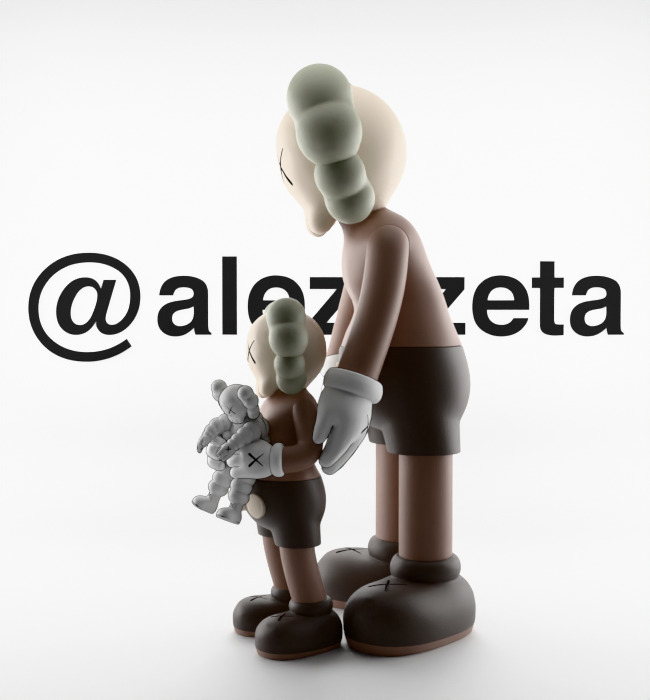 Kaws Family Textured Low-poly 3D model_7