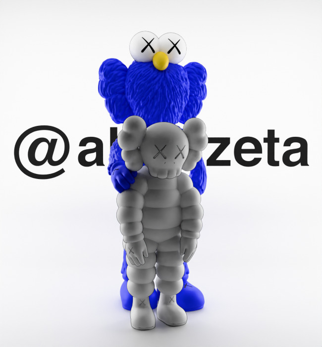 Kaws Family Textured Low-poly 3D model_37