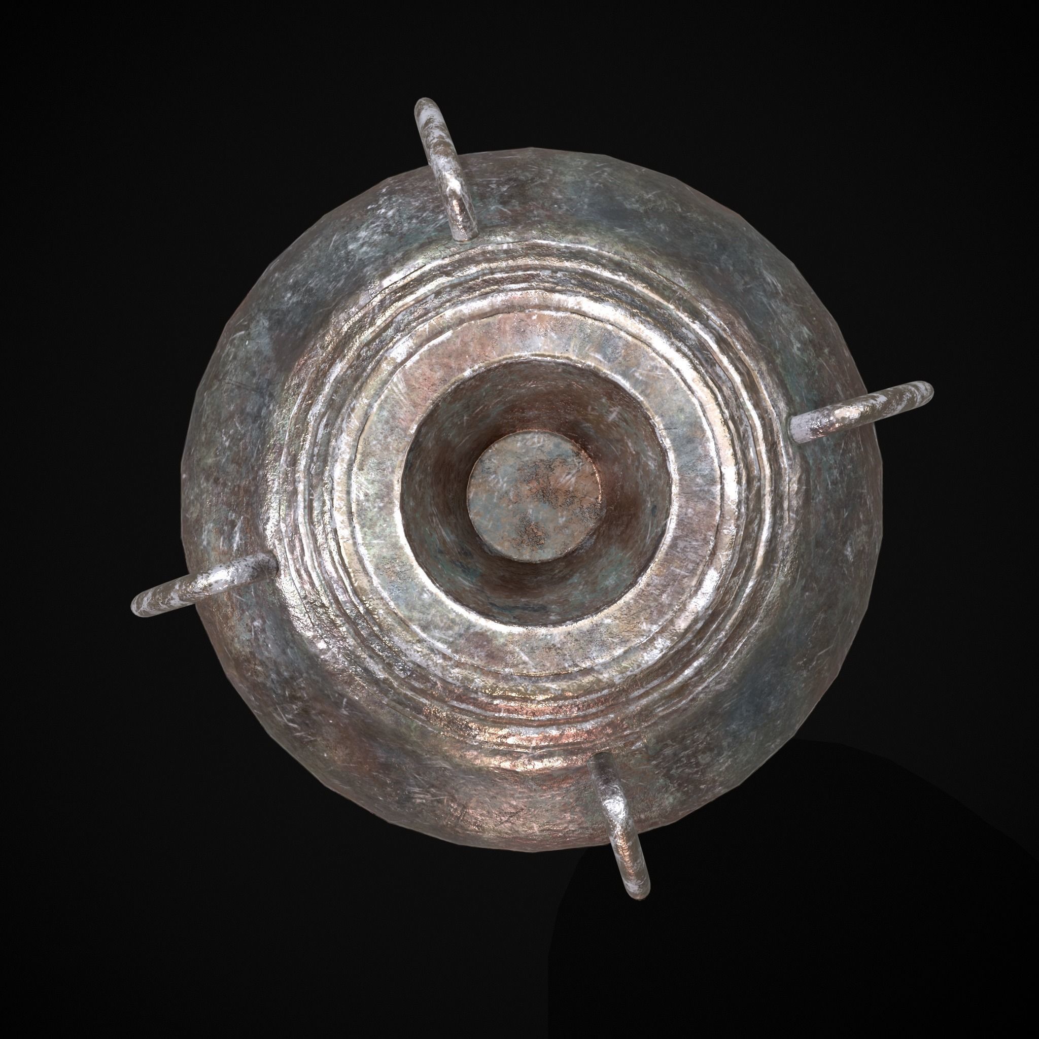 Antique Silverware Pitcher Low-poly 3D model_5