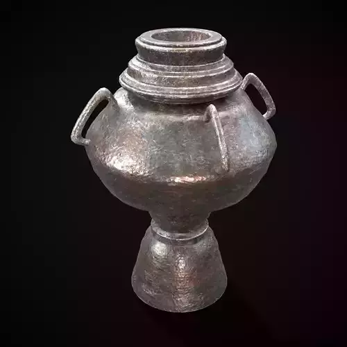 Antique Silverware Pitcher Low-poly 3D model