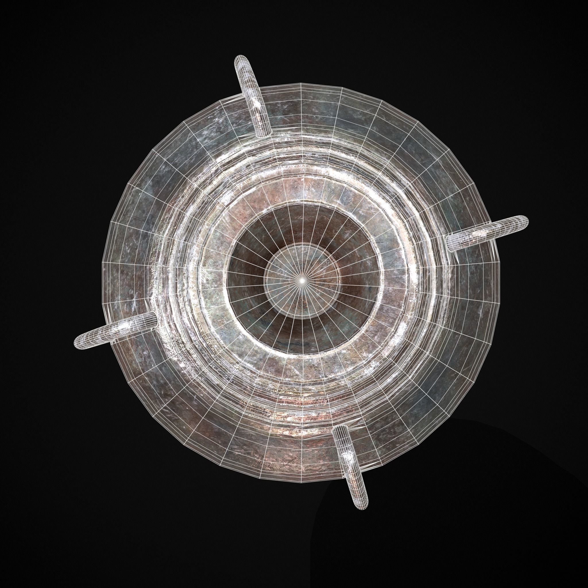 Antique Silverware Pitcher Low-poly 3D model_6