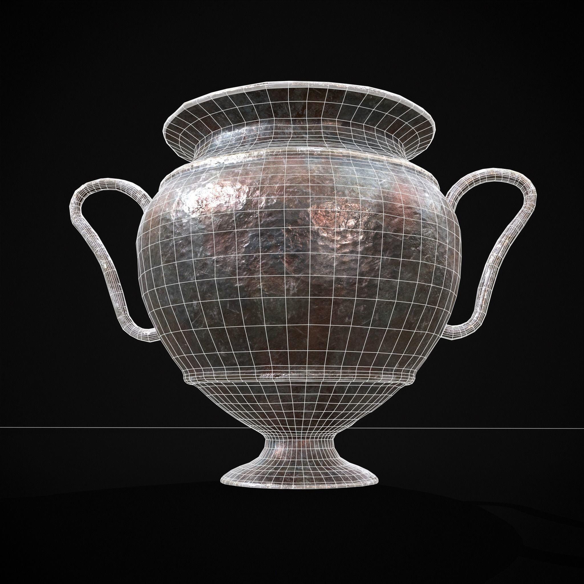 Antique Jug Low-poly 3D model_8
