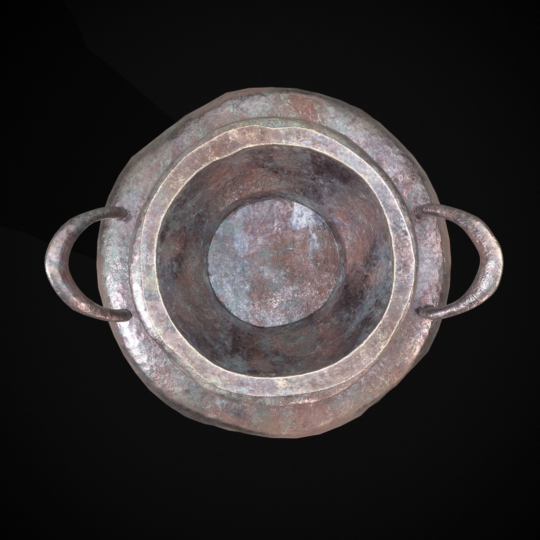 Antique Metal Jug Low-poly 3D model_5