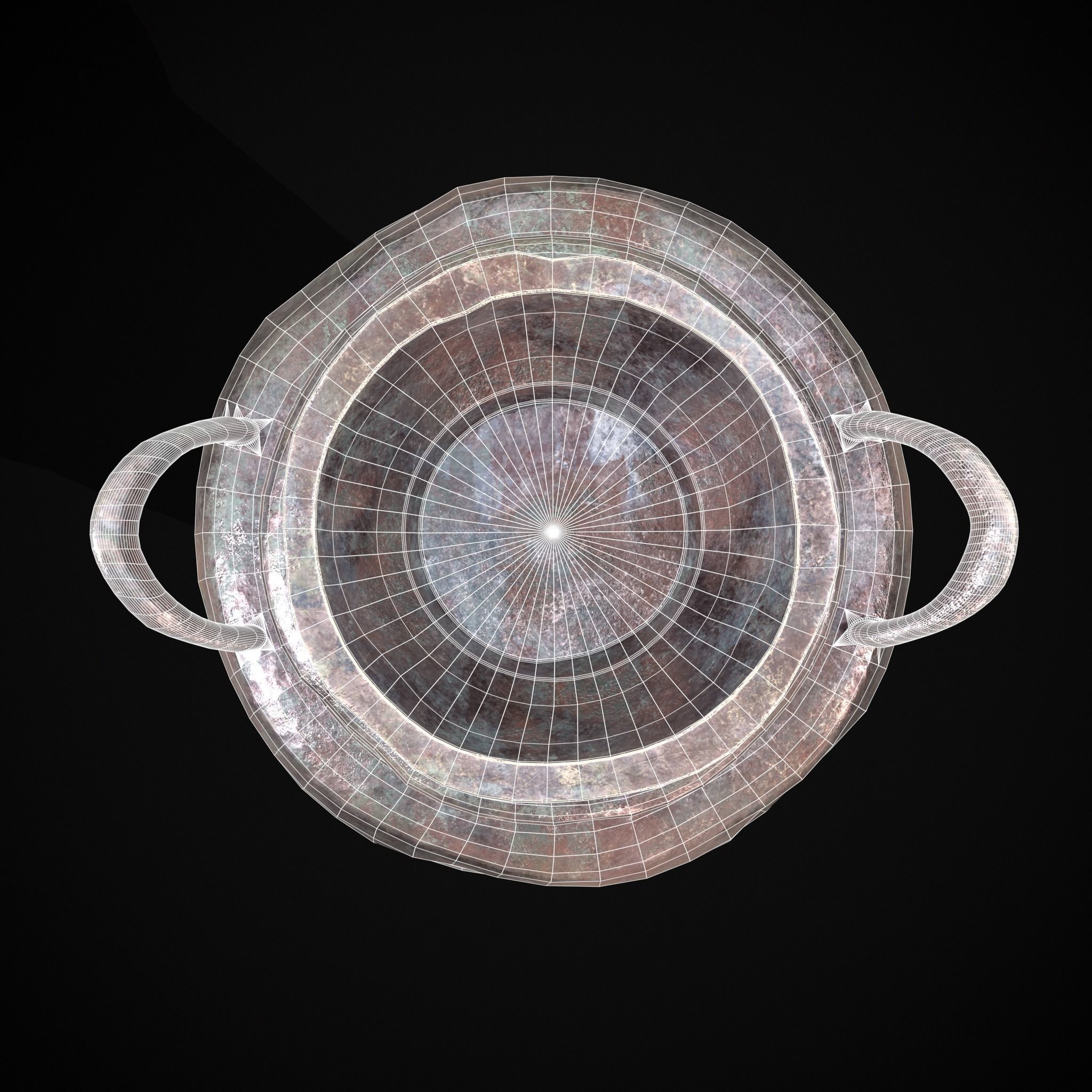 Antique Metal Jug Low-poly 3D model_6