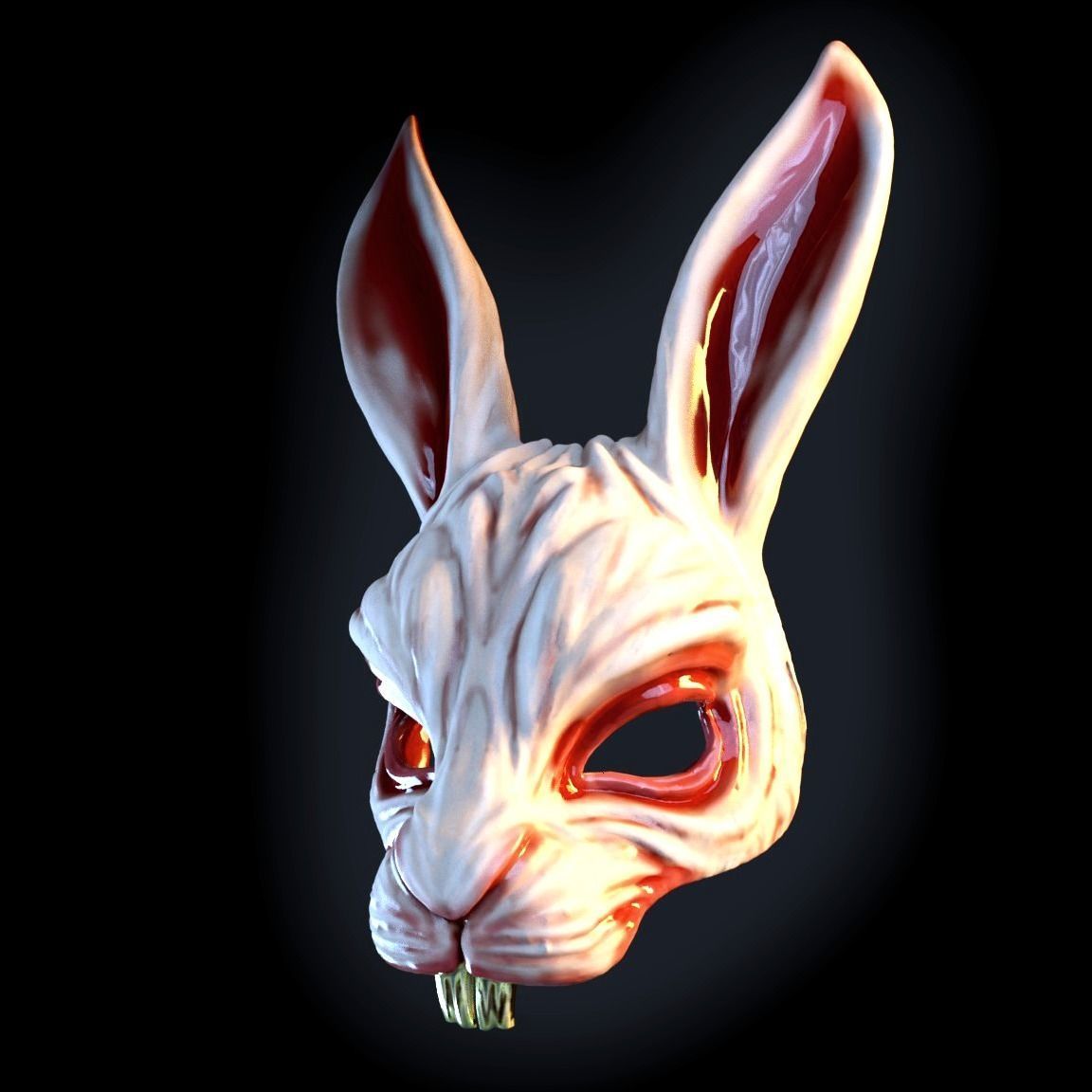 killer rabbit mask 3D print model_2