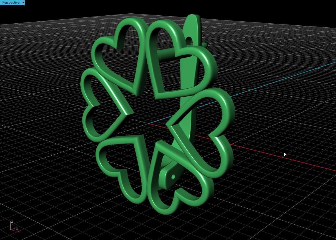 earring heart  3D print model_8