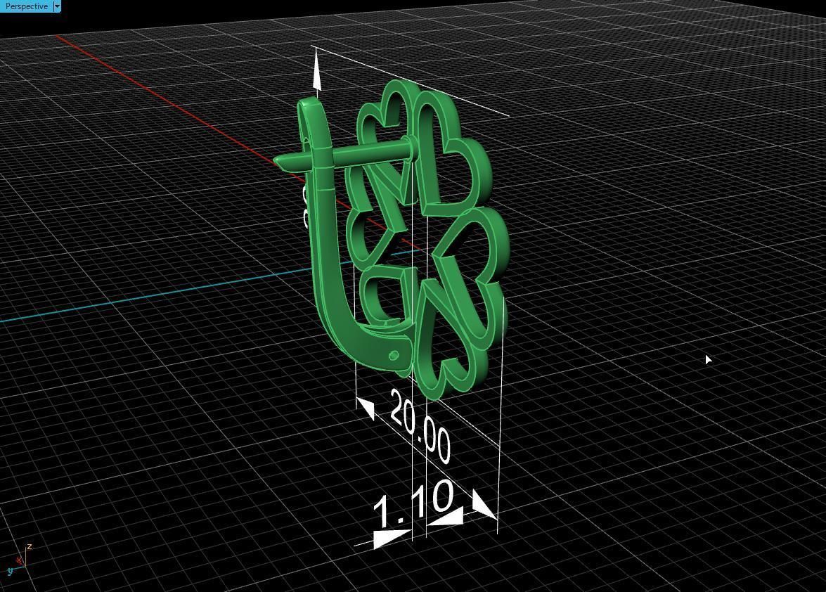 earring heart  3D print model_21