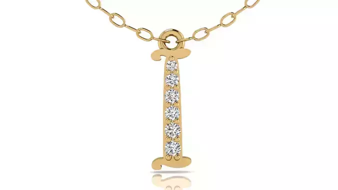 Alphabet Chicago Diamond Pendant I 3D print model