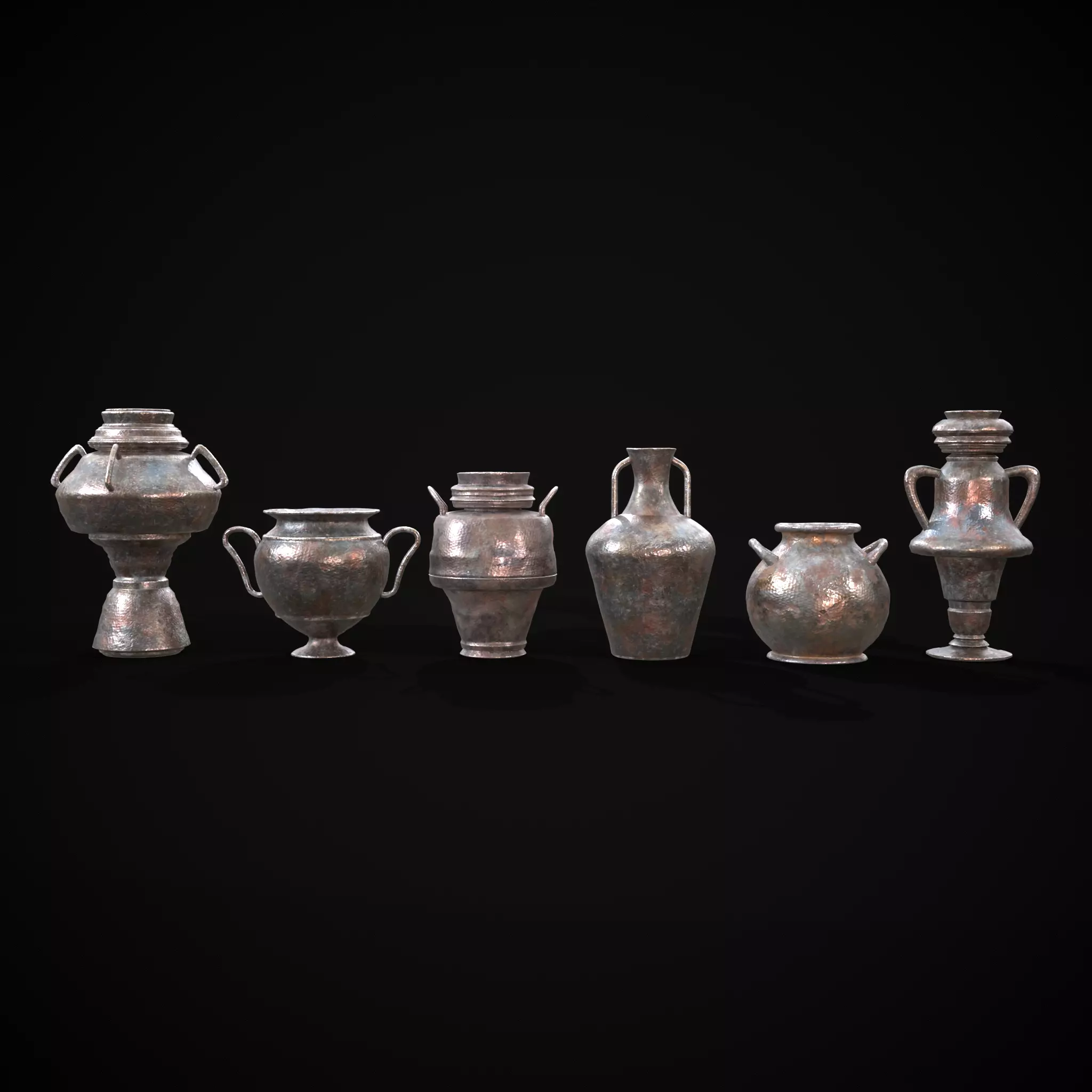 Antique Pitchers Pack 3D Model Collection_0