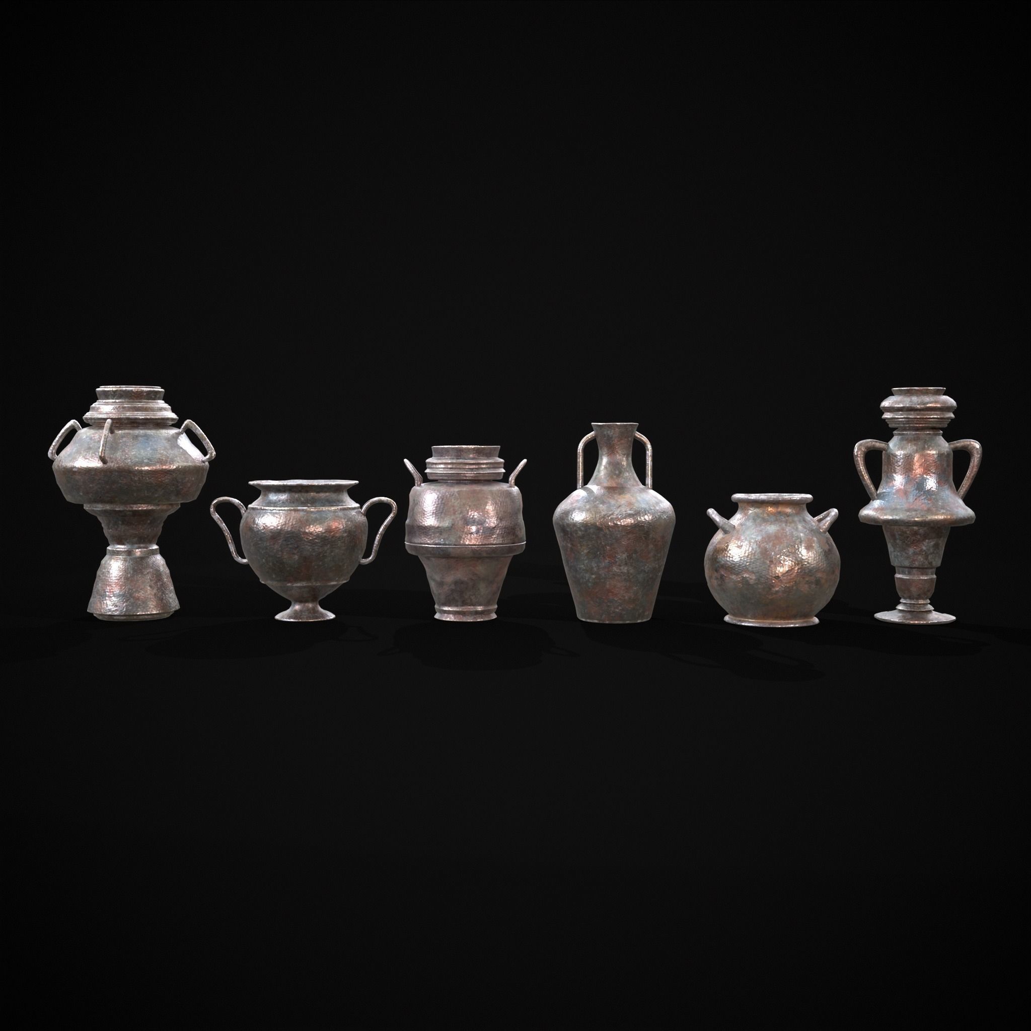 Antique Pitchers Pack 3D Model Collection_17