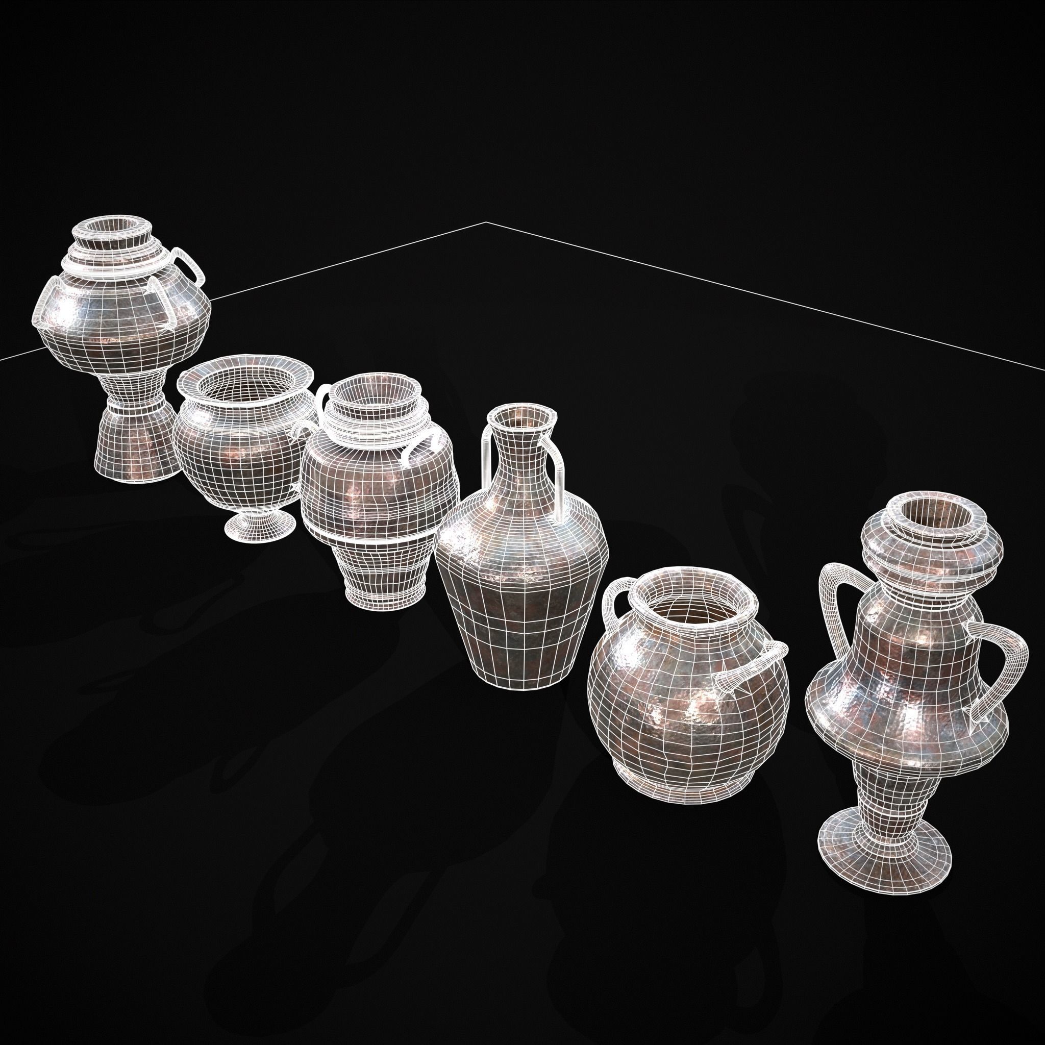 Antique Pitchers Pack 3D Model Collection_10