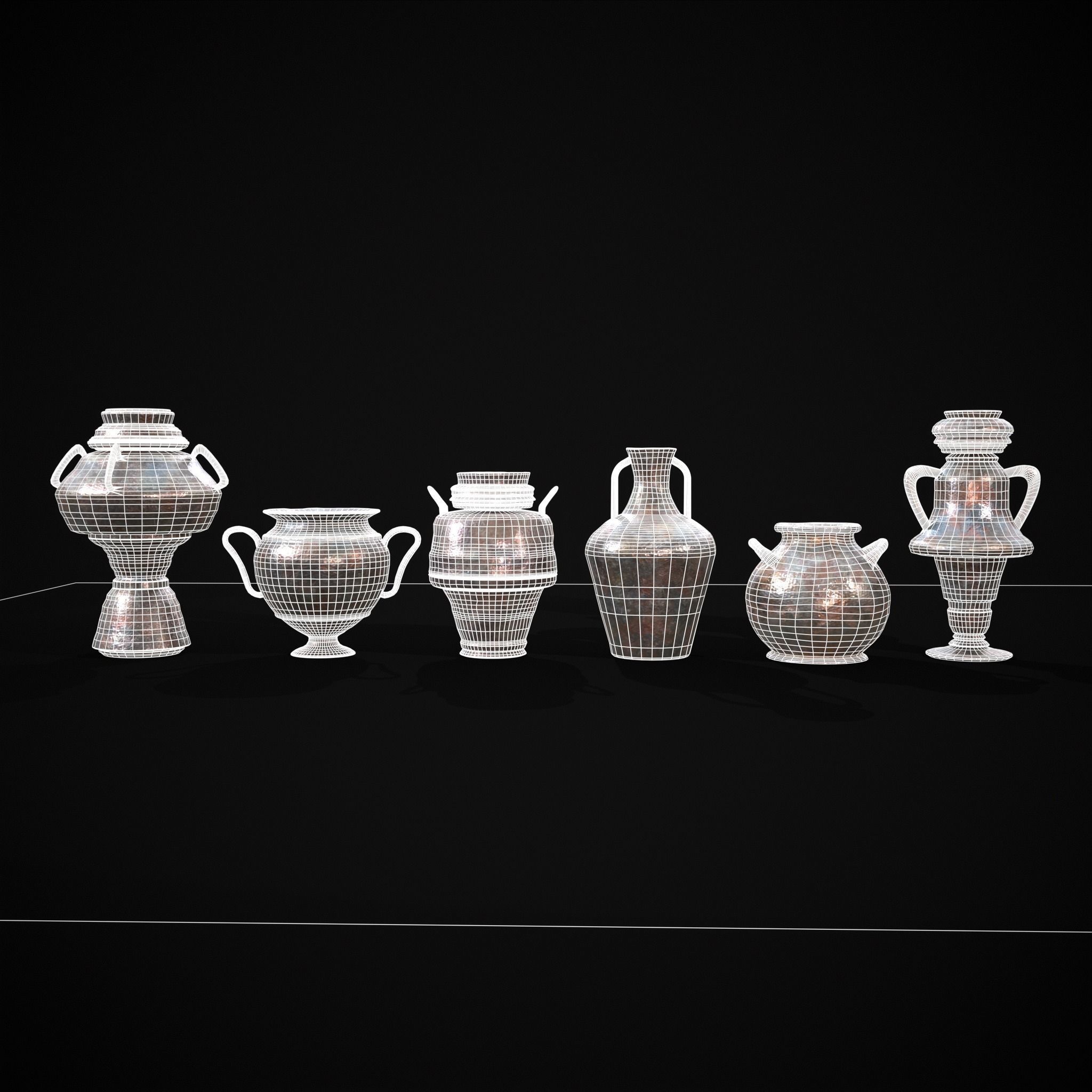 Antique Pitchers Pack 3D Model Collection_18