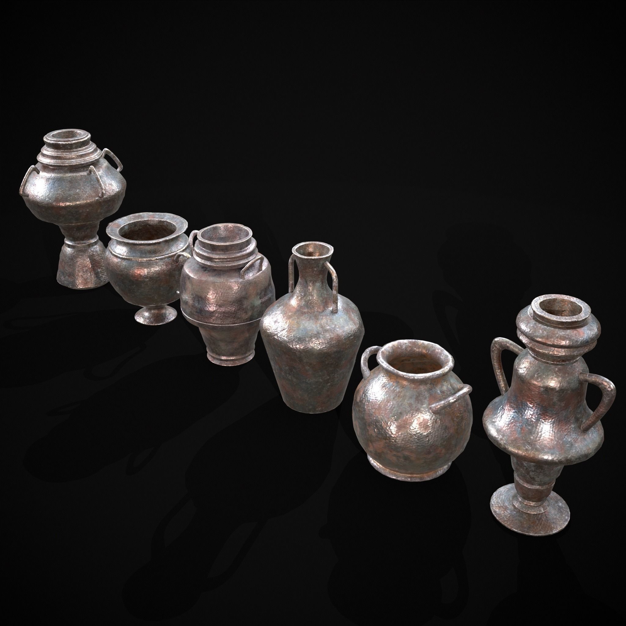 Antique Pitchers Pack 3D Model Collection_9