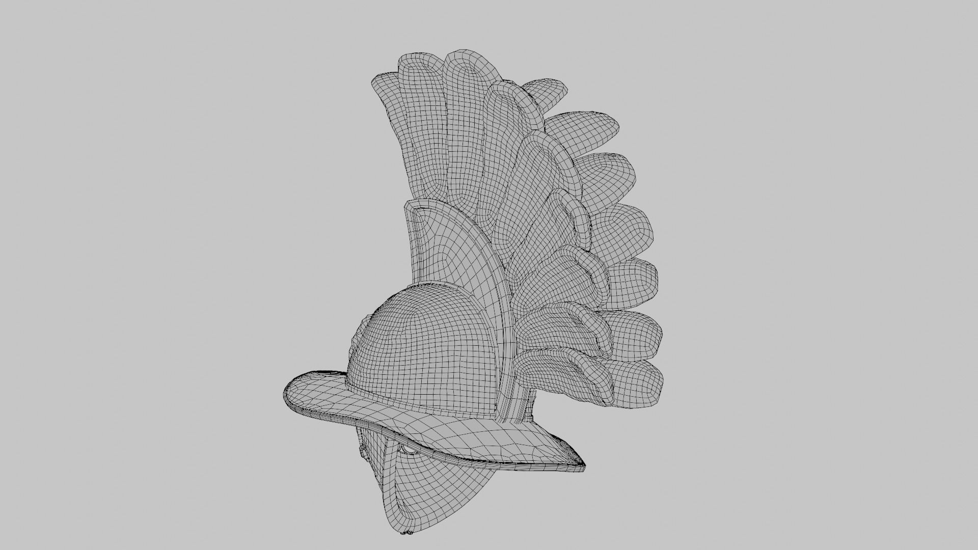 Gladiator Helmet Low-poly 3D model_10