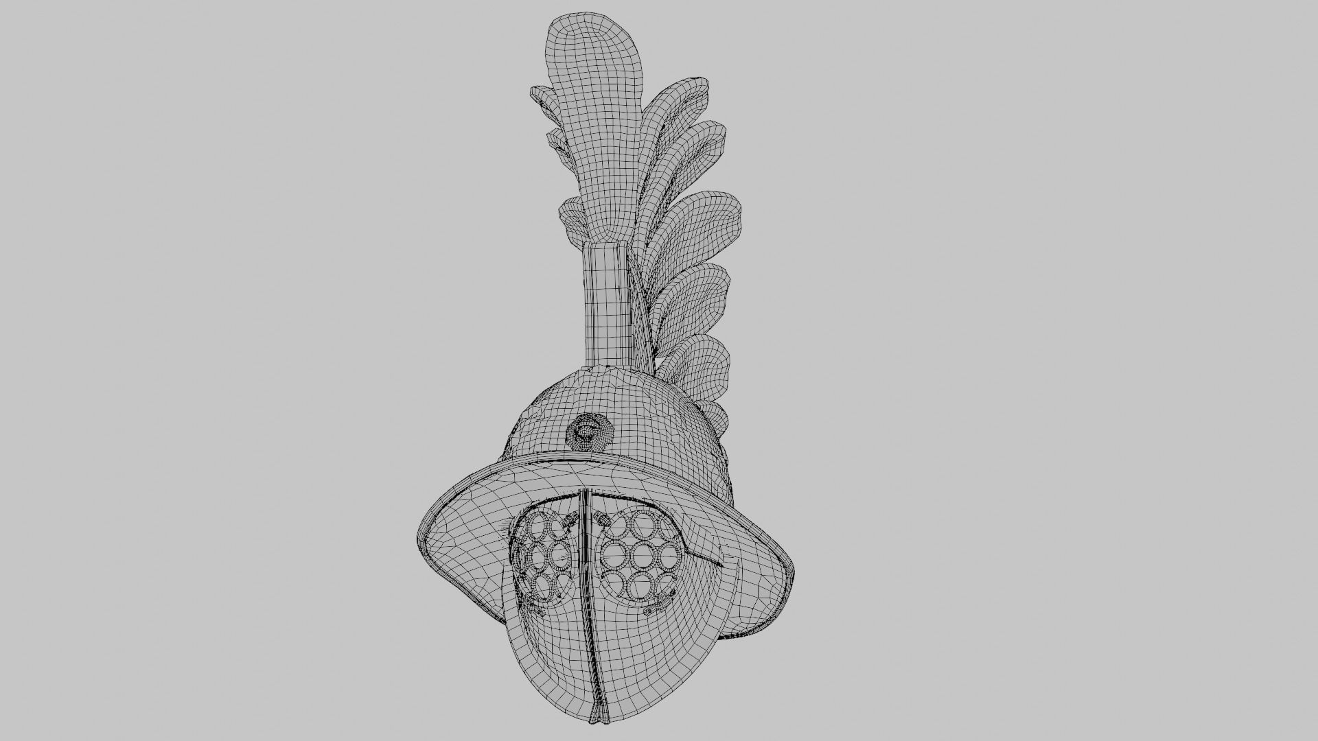 Gladiator Helmet Low-poly 3D model_8