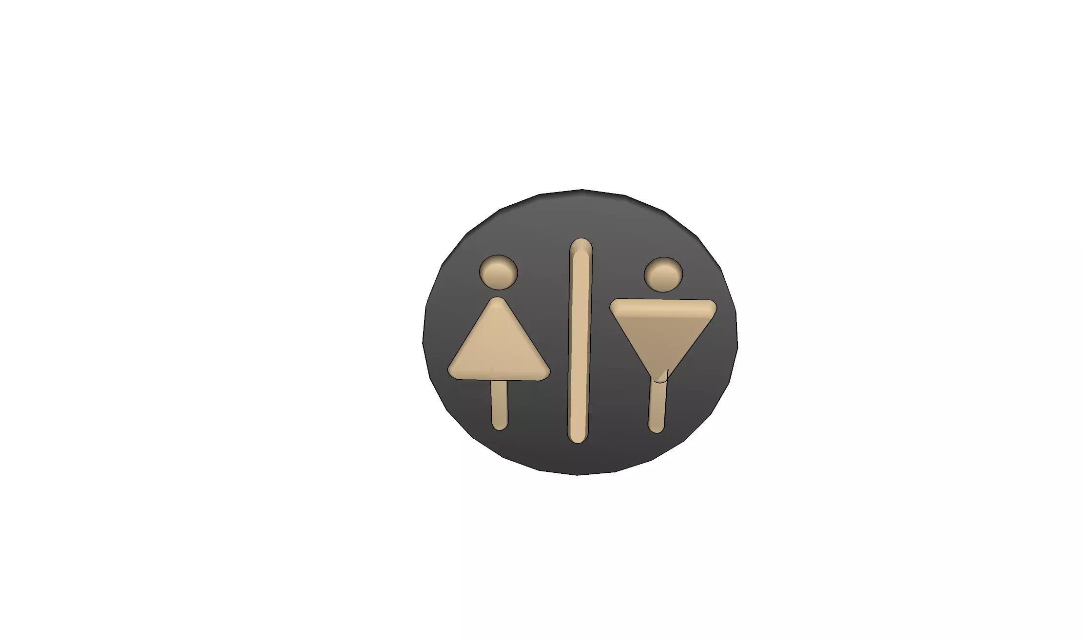 RESTROOM SYMBOL 01 Free 3D model