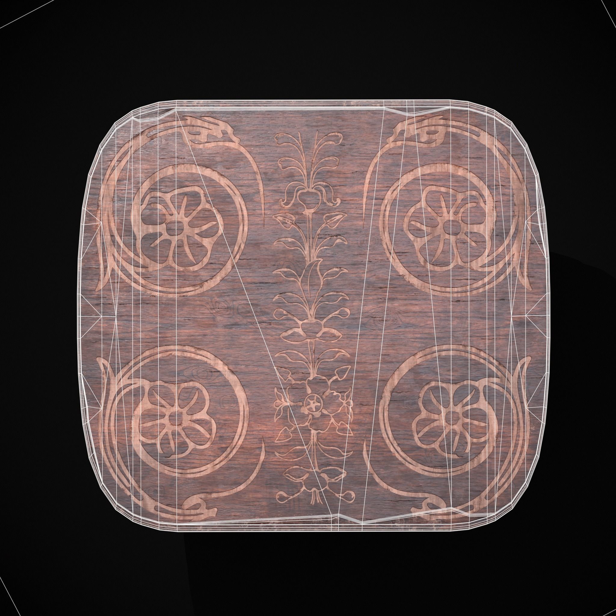 Renaissance Round Table Low-poly 3D model_8