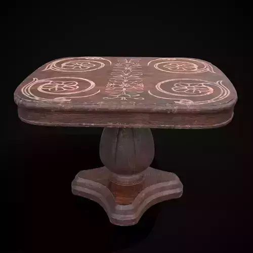 Renaissance Round Table Low-poly 3D model