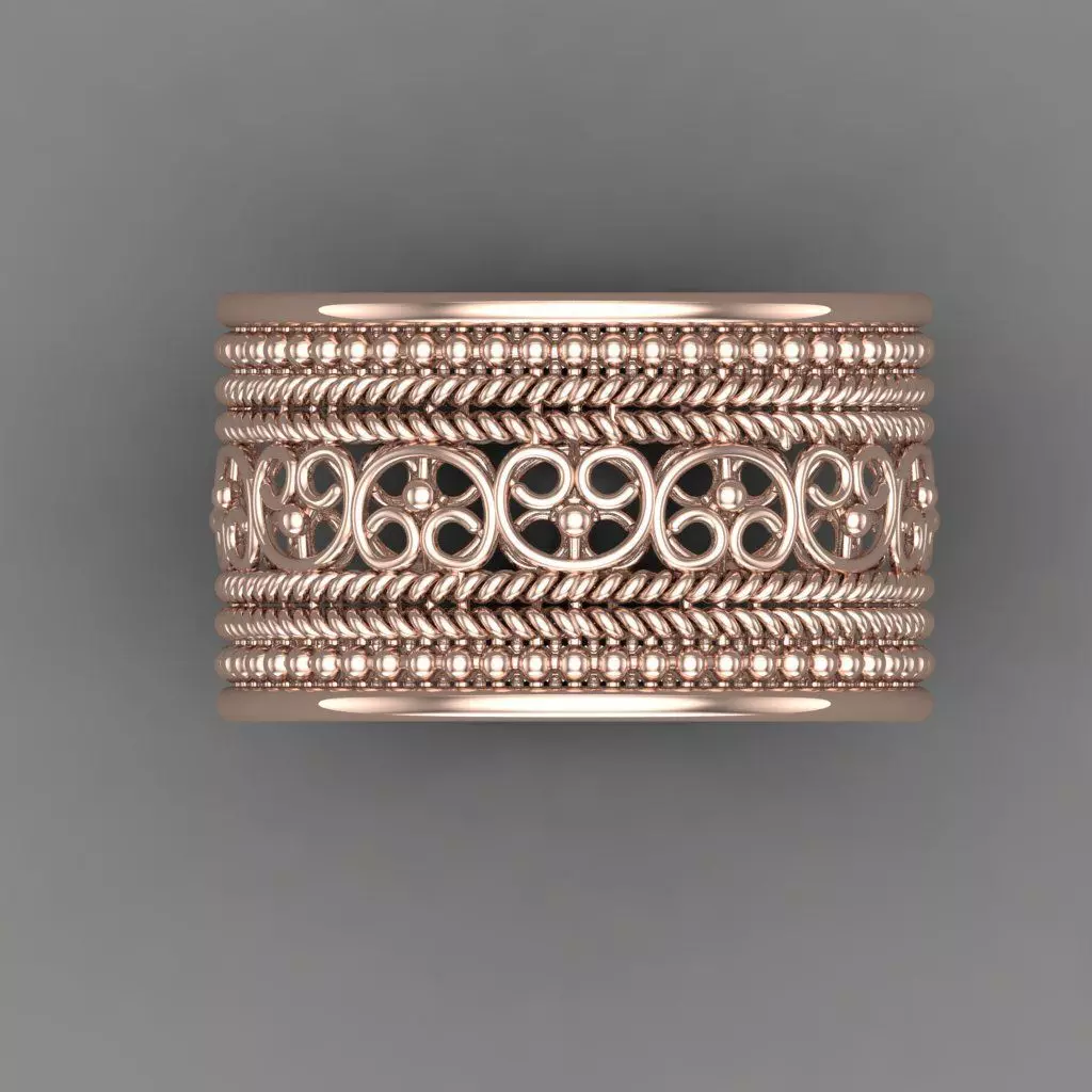 Plain Indian Band Ring For Women 3d Print Model 3D print model_0