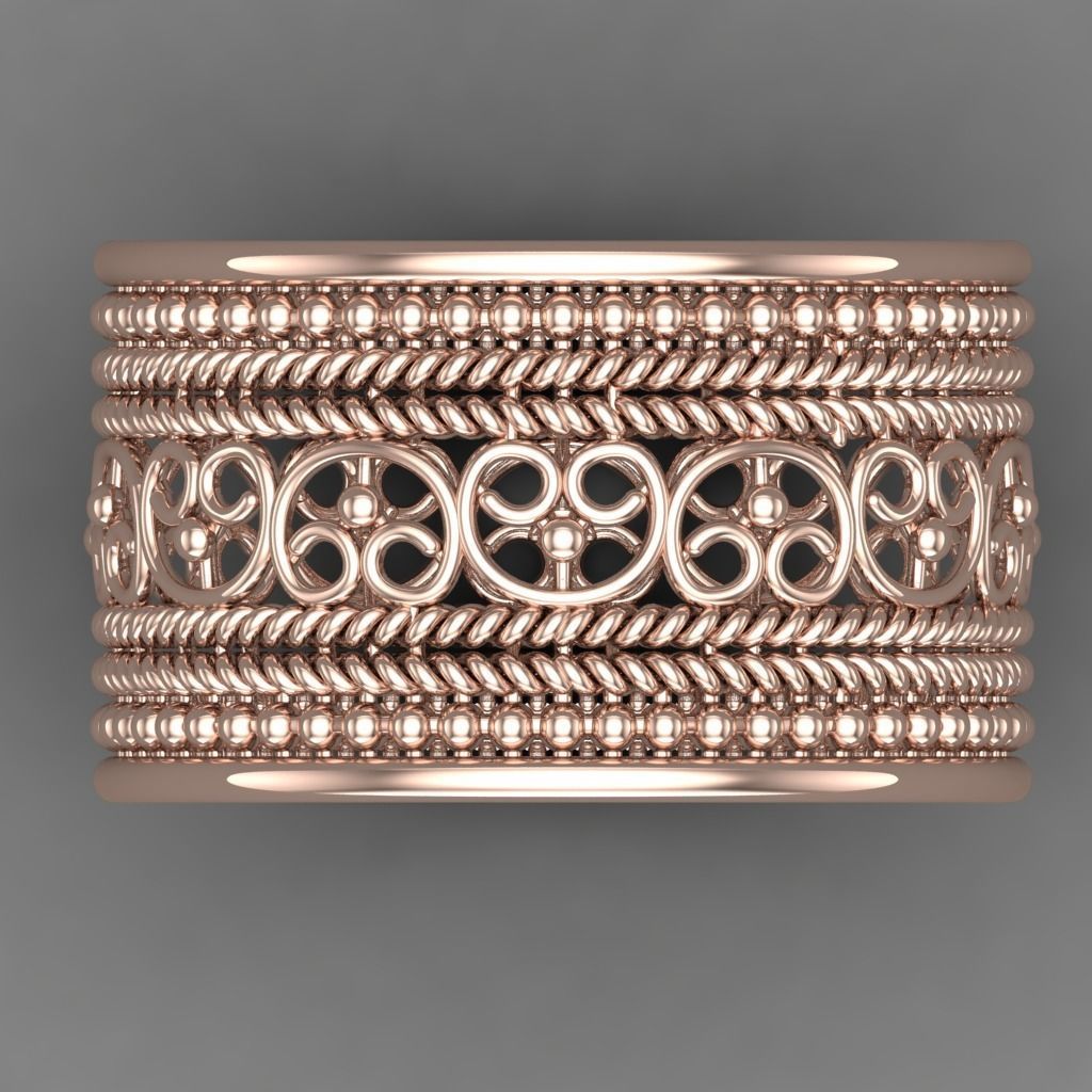 Plain Indian Band Ring For Women 3d Print Model 3D print model_2