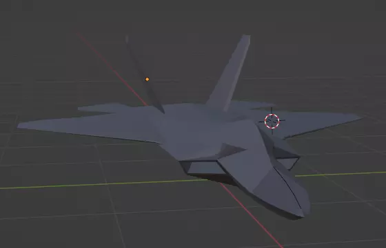f22 raptor low poly jet Low-poly 3D model_0