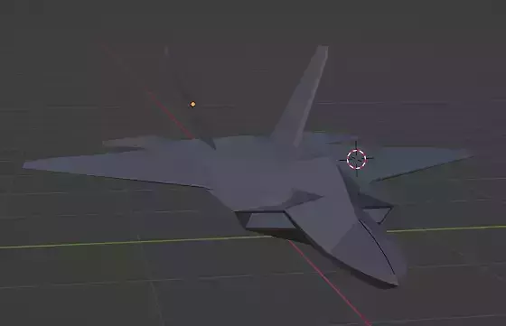 f22 raptor low poly jet Low-poly 3D model