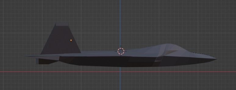 f22 raptor low poly jet Low-poly 3D model_4